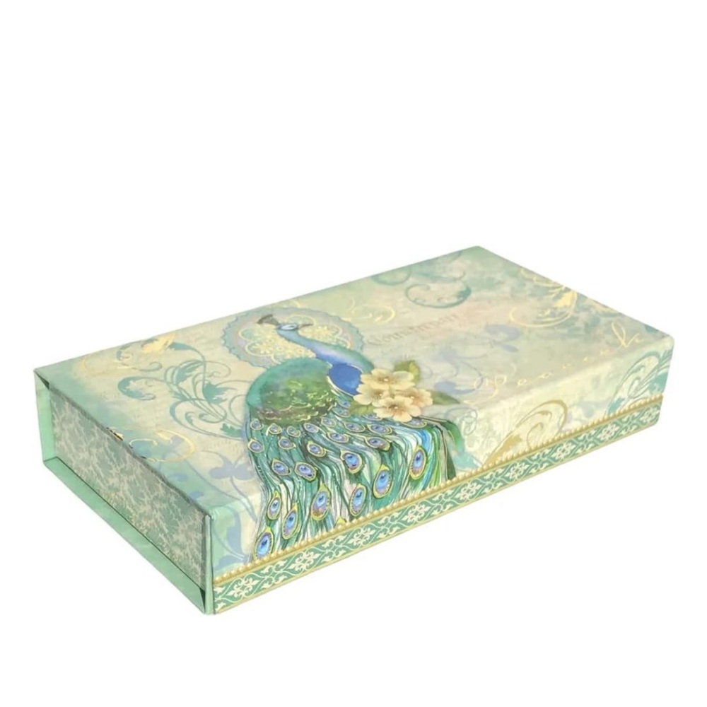 Punch Studio Counterpart Peacock Desk/Jewelry Organizer Decorative Pencil Box Lg